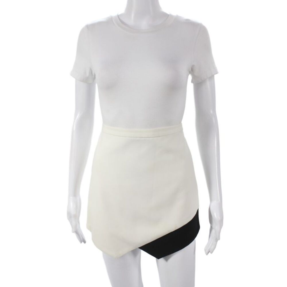 Mason Womens Mini Skort Ivory Zip Size 0